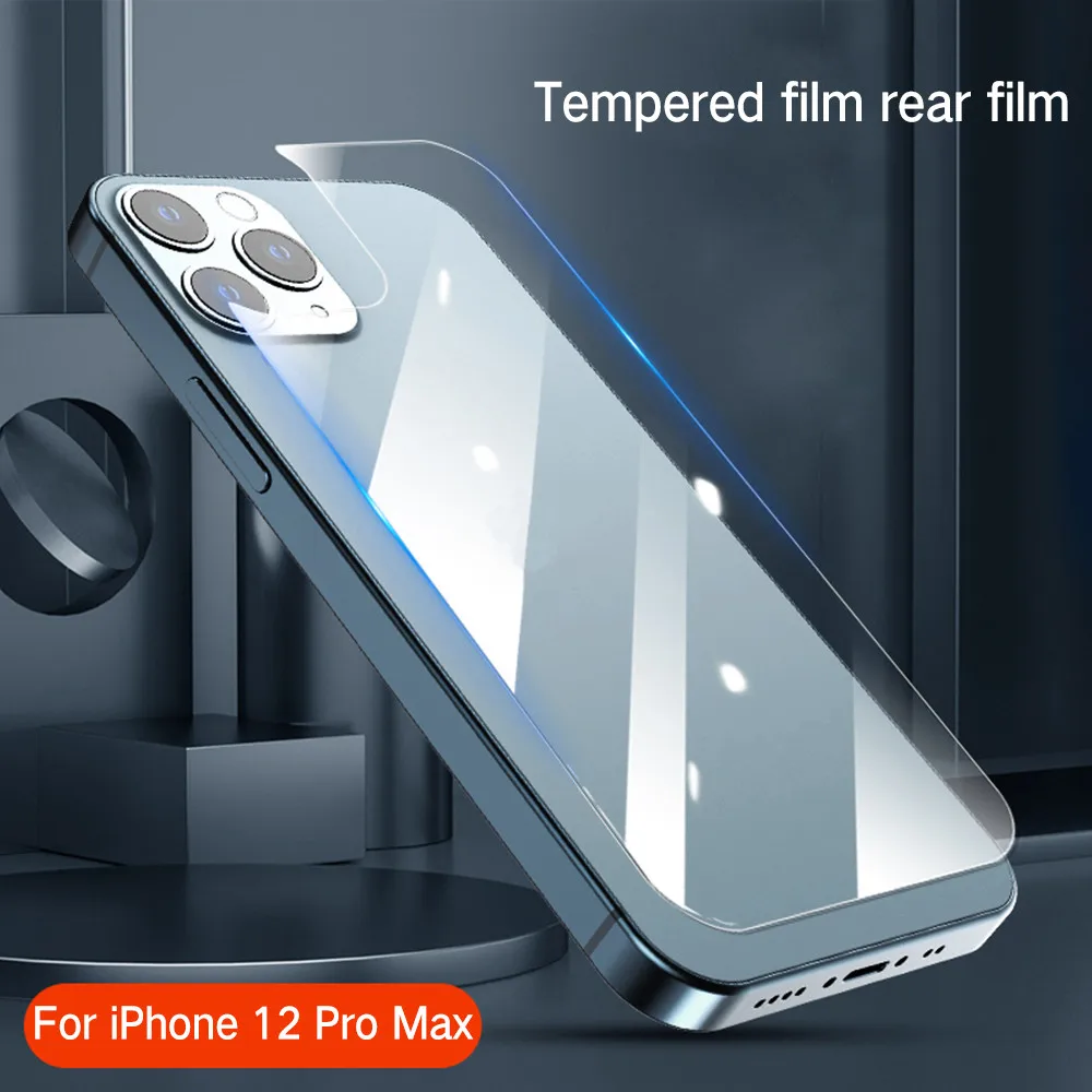 2 Pieces Tempered Glass Transparent Back Film Screen Protector Suitable For iPhone 12 13 14 Plus 15 Pro Max
