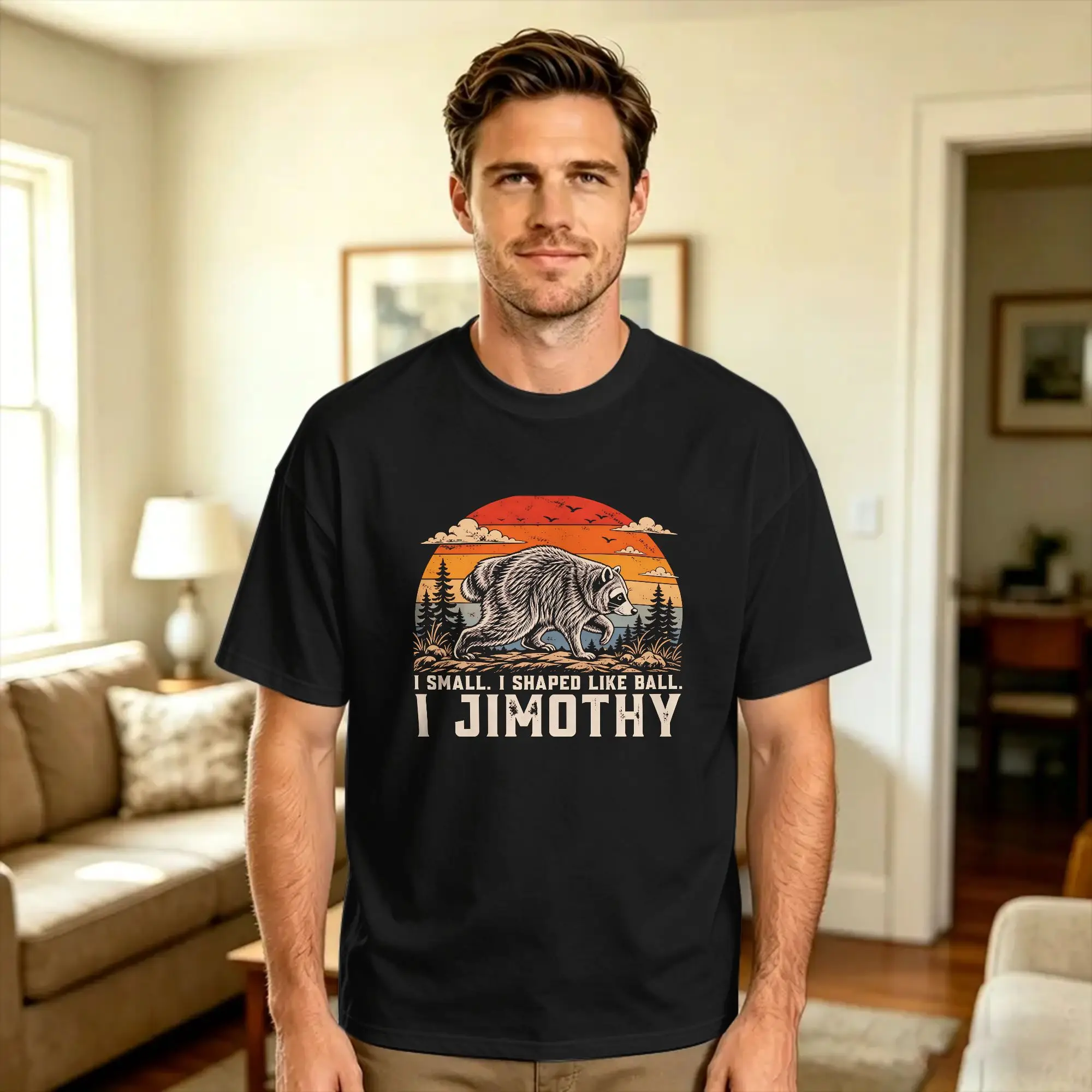 Jimothy the Ballard Seattle Raccoon T-Shirt  Fashion T-Shirts Short Sleeves Y2K Fun Tshirt Summer Cotton Oversize Clothes