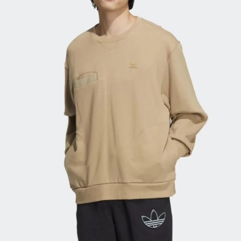 Adidas Camo Pattern Crew Sweatshirt Outdoor Camping Hunting Light Thin Casual Layer OutfitIC8158 1PCS