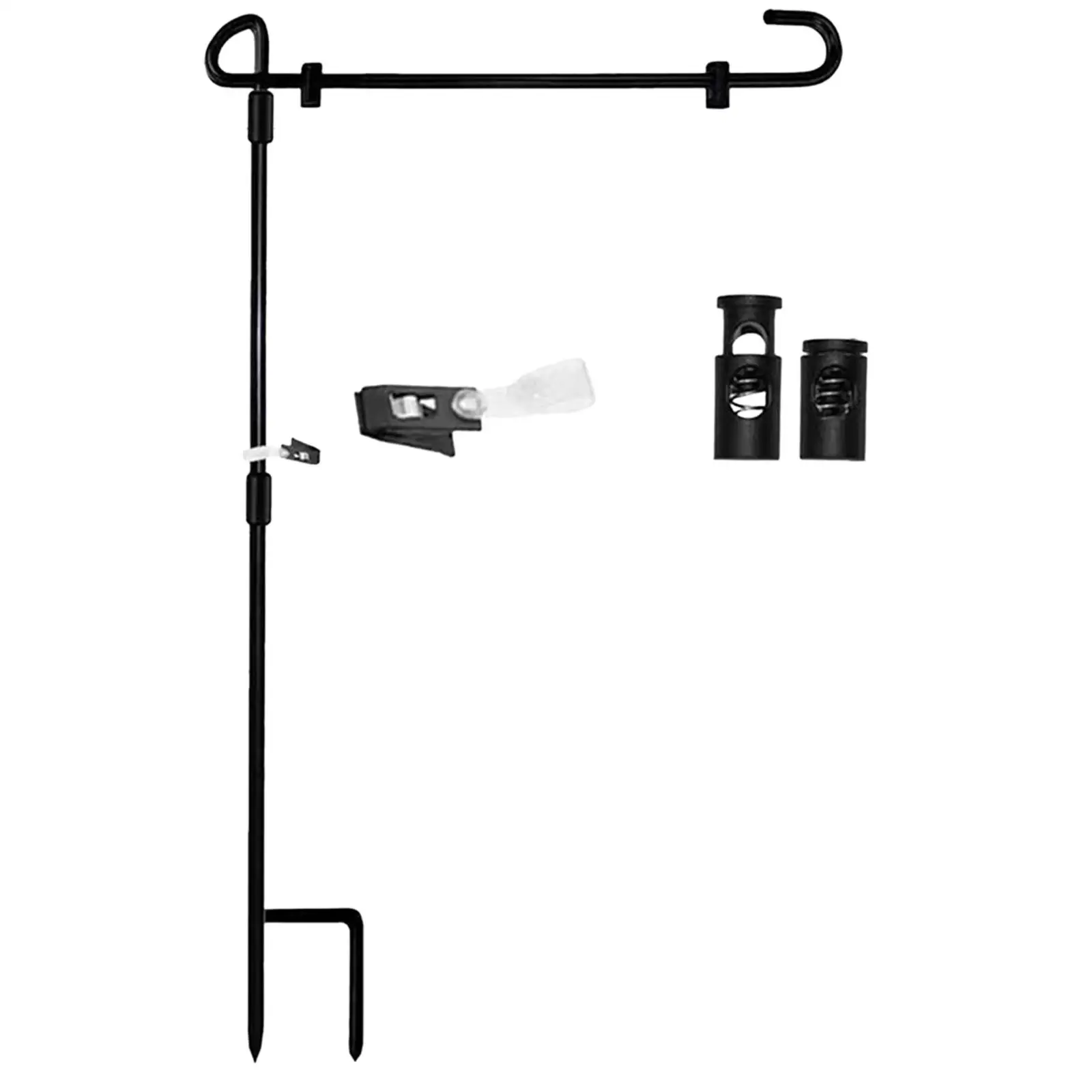Garden Flag Stand, Flag Holder, with Spring Stoppers, Decor Banner Stand, Flag