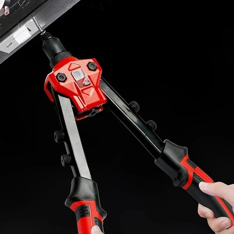 Professional Manual Rivet Gun, High Leverage Labor-Saving, for Metal Sheet/Pipe Riveting, 4.8-6.4mm CE Certified