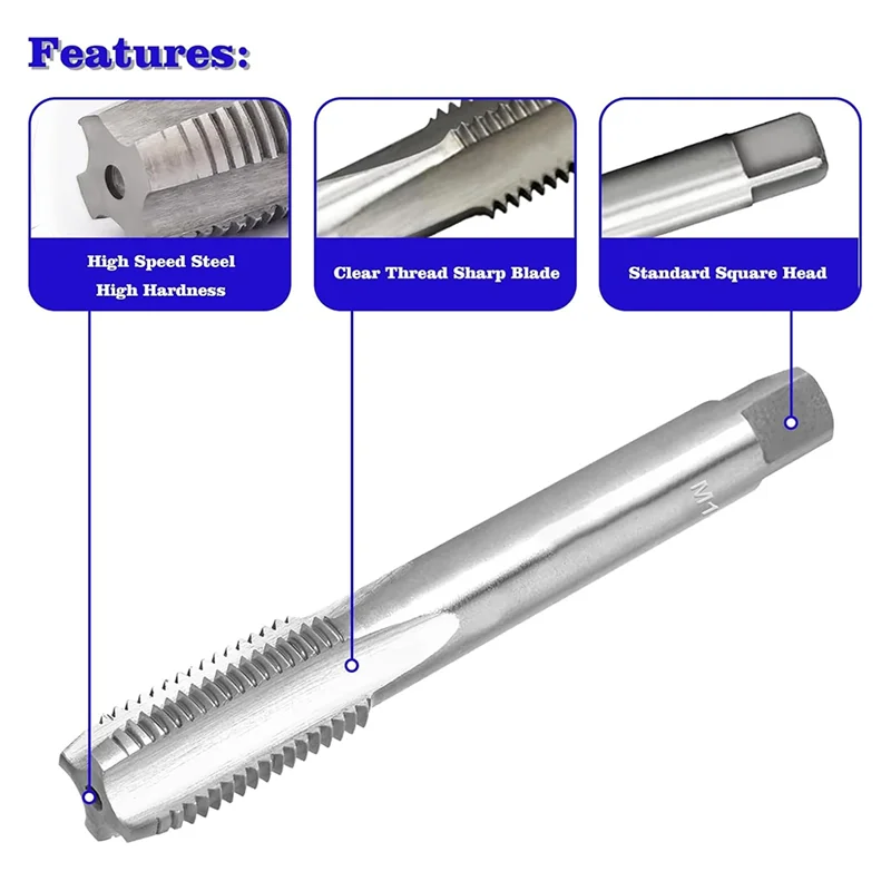 

ABCA-M12 X 1.25Mm Metric Tap And Die Set Threading Tool Kit Thread Tap And Round Thread Die
