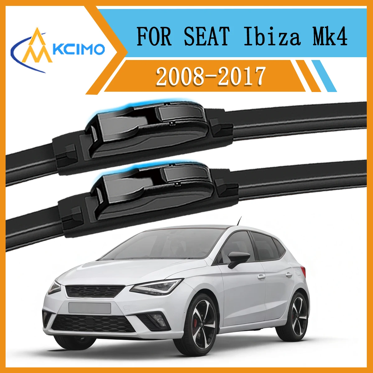 

Set of Front Wiper Blades For SEAT Ibiza Mk4 6J/6P 2008-2017 Durable Windshield Wipers Direct Replacement Easy to Install
