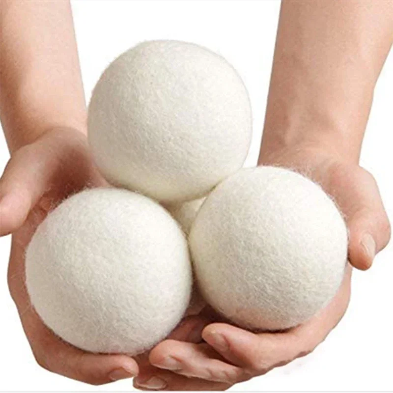 Reusable Wool Dryer Balls Softener Laundry Home Washing 7cm Fleece Dry Kit Ball Useful Washing Machine Accessories