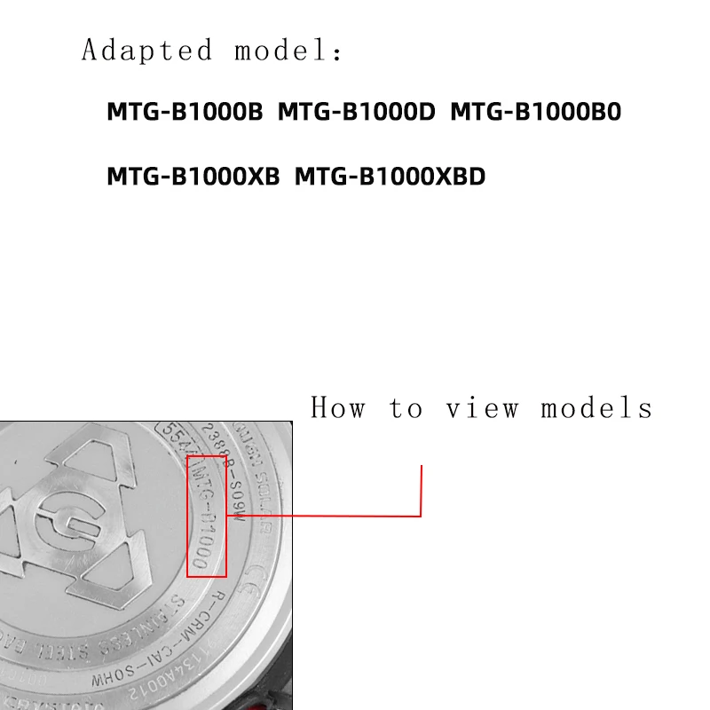 Screws for Casio MTG-B1000D/BD/XB series dial case G-SHOCK front cover replacement decorative watchband accessories