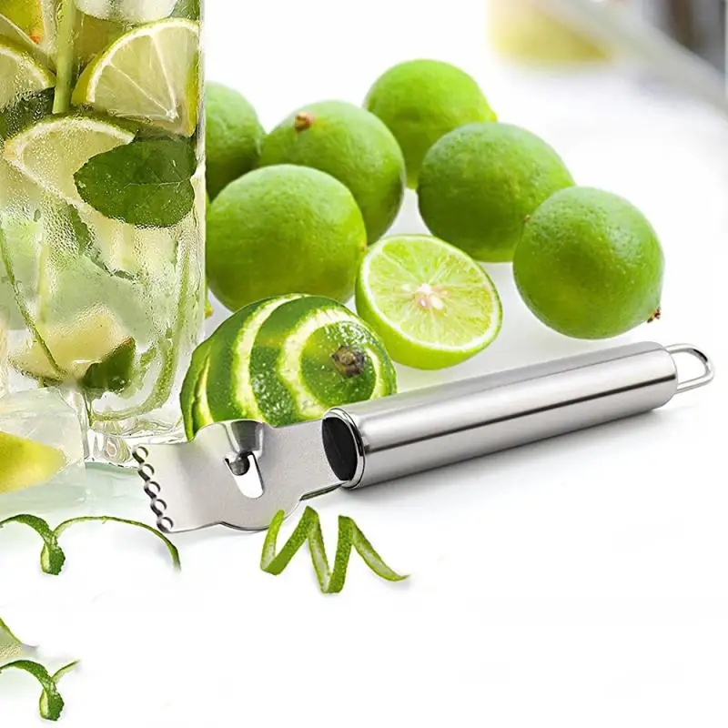 Lemon Peeler Stainless Steel Lemon Zester Grater Lime Orange Citrus Fruit Grater Peeling Knife Kitchen Bar Tools Accessories