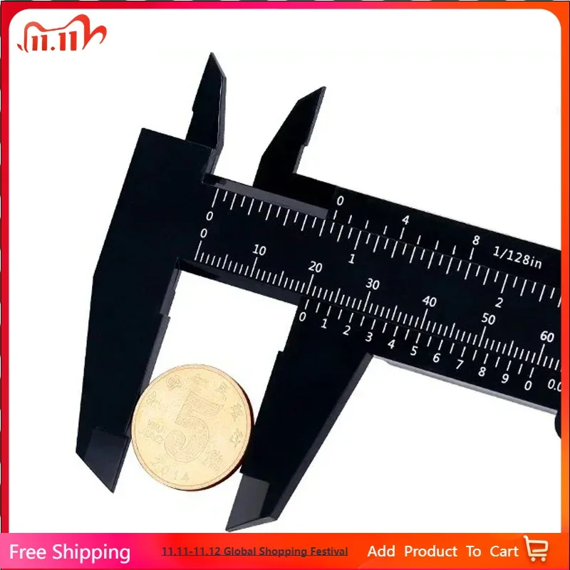 

0-150mm Double Scale Plastic Sliding Vernier Caliper Gauge Measure Woodworking Tool - Metric Ruler Herramientas Ferramentas