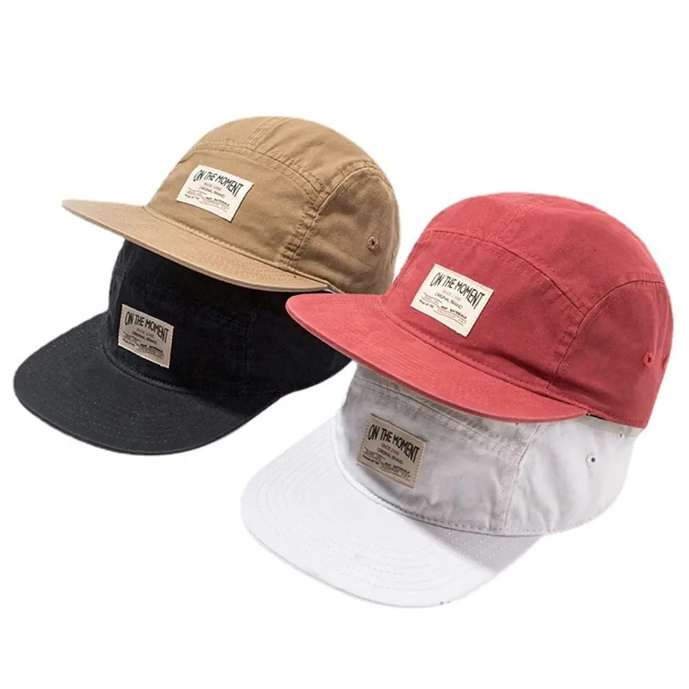 New Adjustable On The Moment Letter Hat Breathable Soft Men's Baseball Hat Ventilate Solid Color Trucker Hat Woman