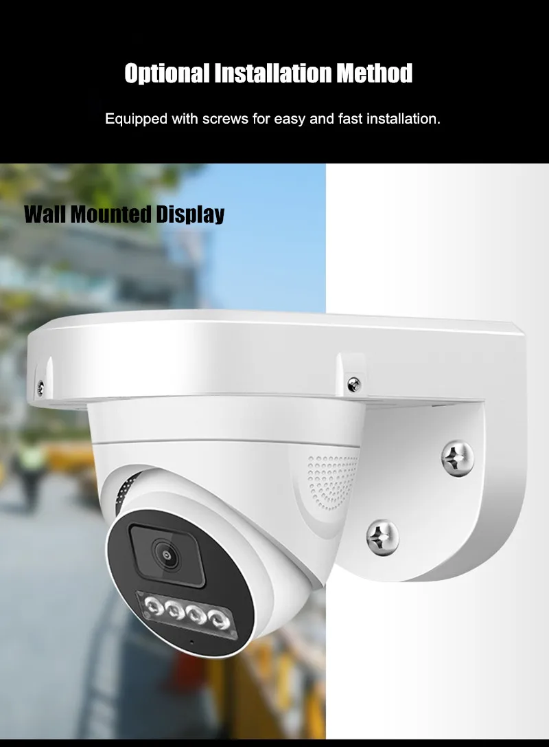 Suporte de parede Suporte para Câmera de Segurança Video Surveillance, Suporte Hemisfério, Compatível com HIKVISION Dome, Câmera IP