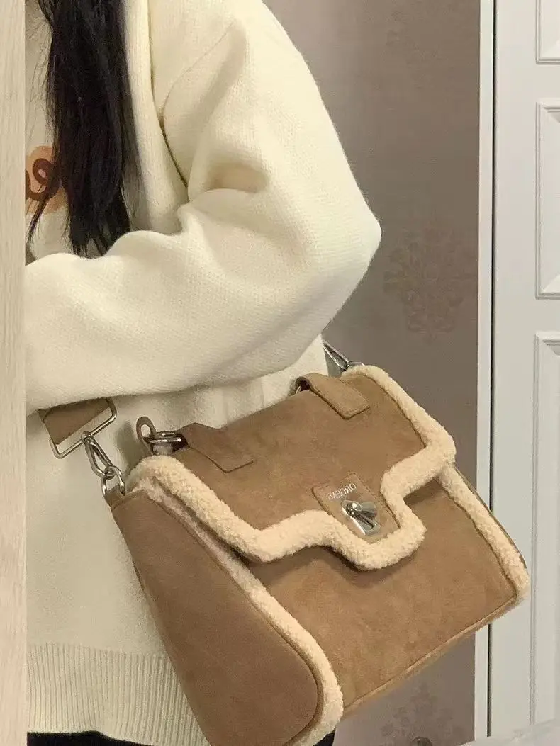 JIAERDI Vintage Brown Tote Bag Women Autumn Winter New Handle Large Capacity Shoulder Bag Female Casual Crossbody Bags Briefcase