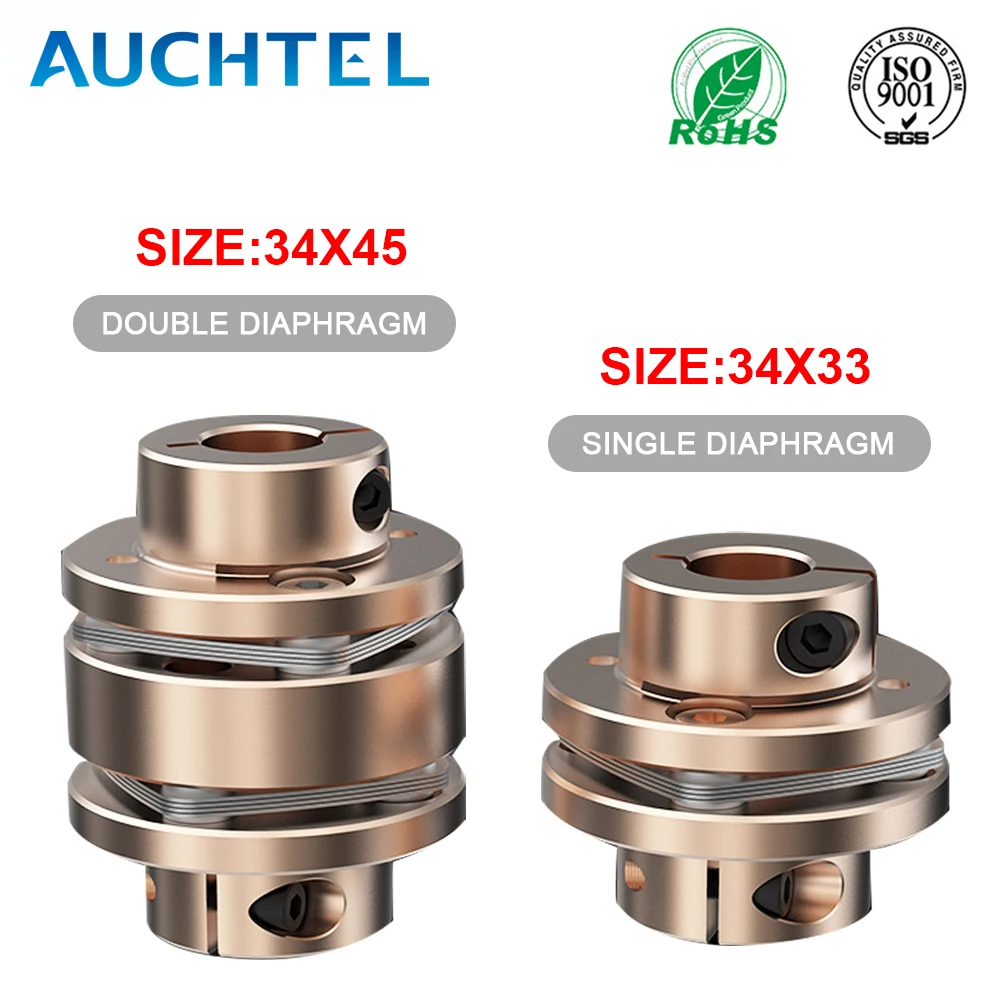 Flange Coupling  LE D34L33/45 Flexible Motor Shaft Coupler Aluminium Diaphragms Universal Joint For 3D Printer Cardan CNC