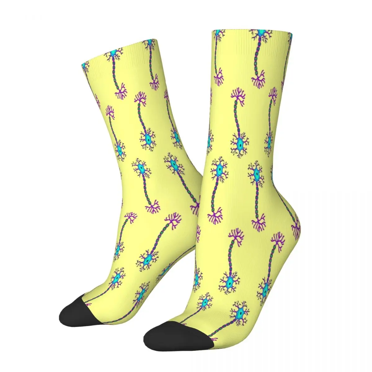 Brain Neuron Pattern Sciency Sock Socks Men Women Polyester Stockings Customizable Sweetshirt