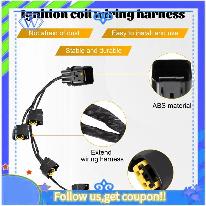 

M46K-Brand New Ignition Coil Extension Wire Harness 27350-2B000 For Hyundai Elantra Accent Kia Rio Soul Ceed Cerato Spectra