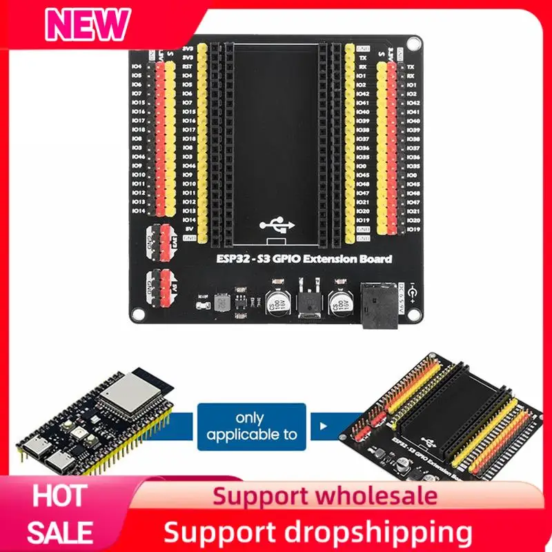 Superior Tech-Ready Iot Expansion Board With GPIO For Esp32-S3 Compatible Devices, Dc5x2.1 Connector