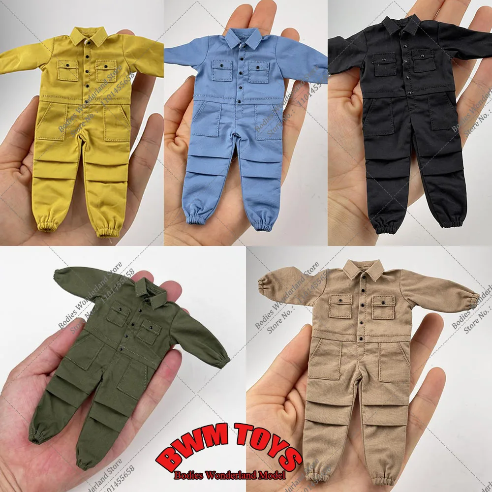 1/12 Scale Men Soldier Multiple Pockets Workwear jumpsuit Sports Lapel Jackets Bodysuit Fit 6inch NW SHF 3A DAM Action Figure