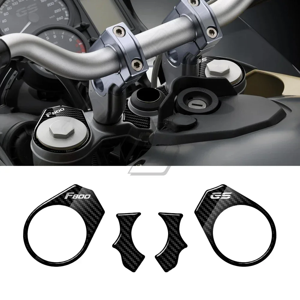 For BMW Motorrad F800GS 2008-2018 3D Carbon-look Upper Triple Yoke Defender