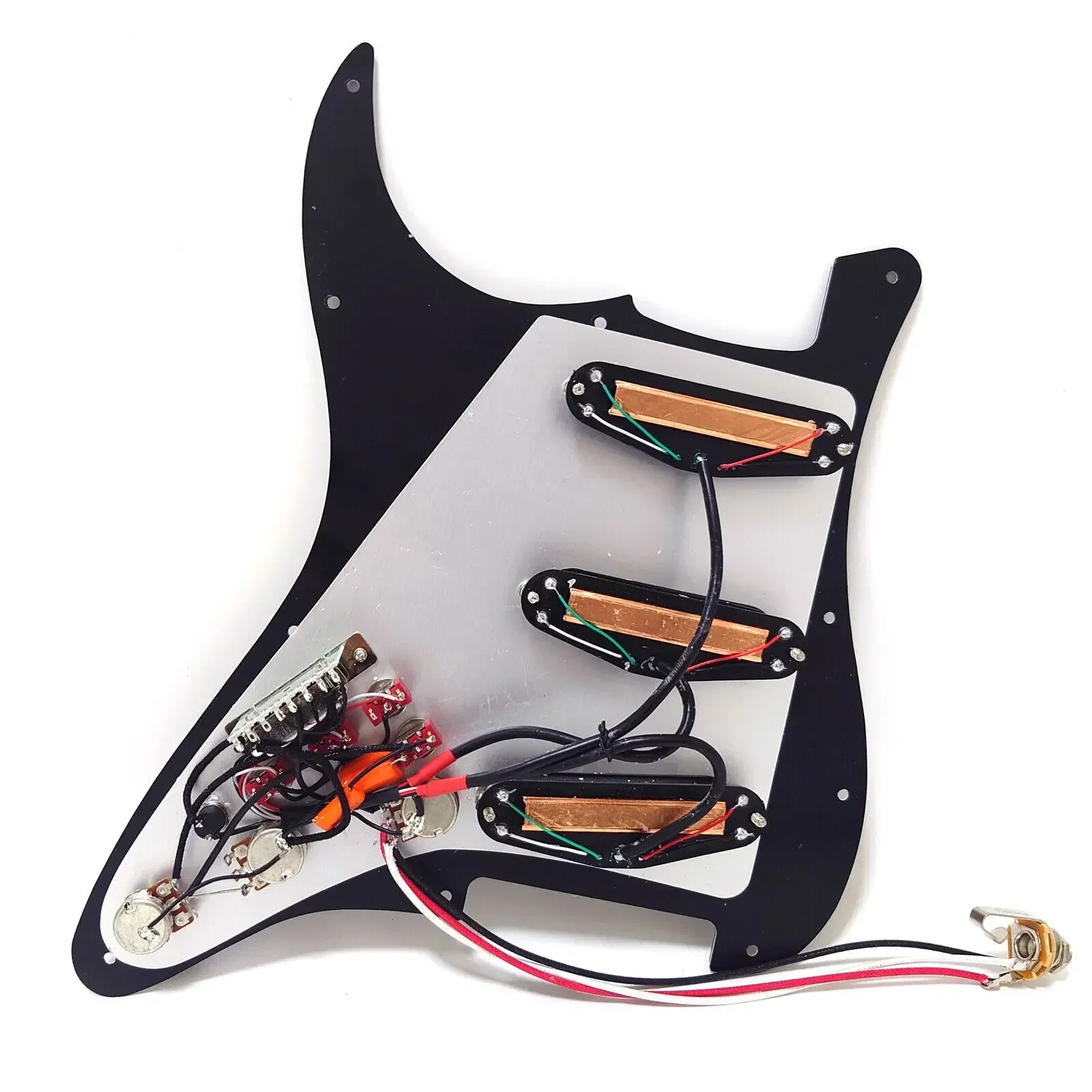 جيتار كهربائي SSS محمل مسبقًا، لقطع غيار مجموعة بيكجوارد ST Black Mini SSS