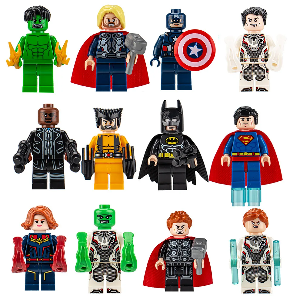 Jouets de construction, figurines miniatures, cadeaux d'anniversaire, modèles de personnages de dessins animés
