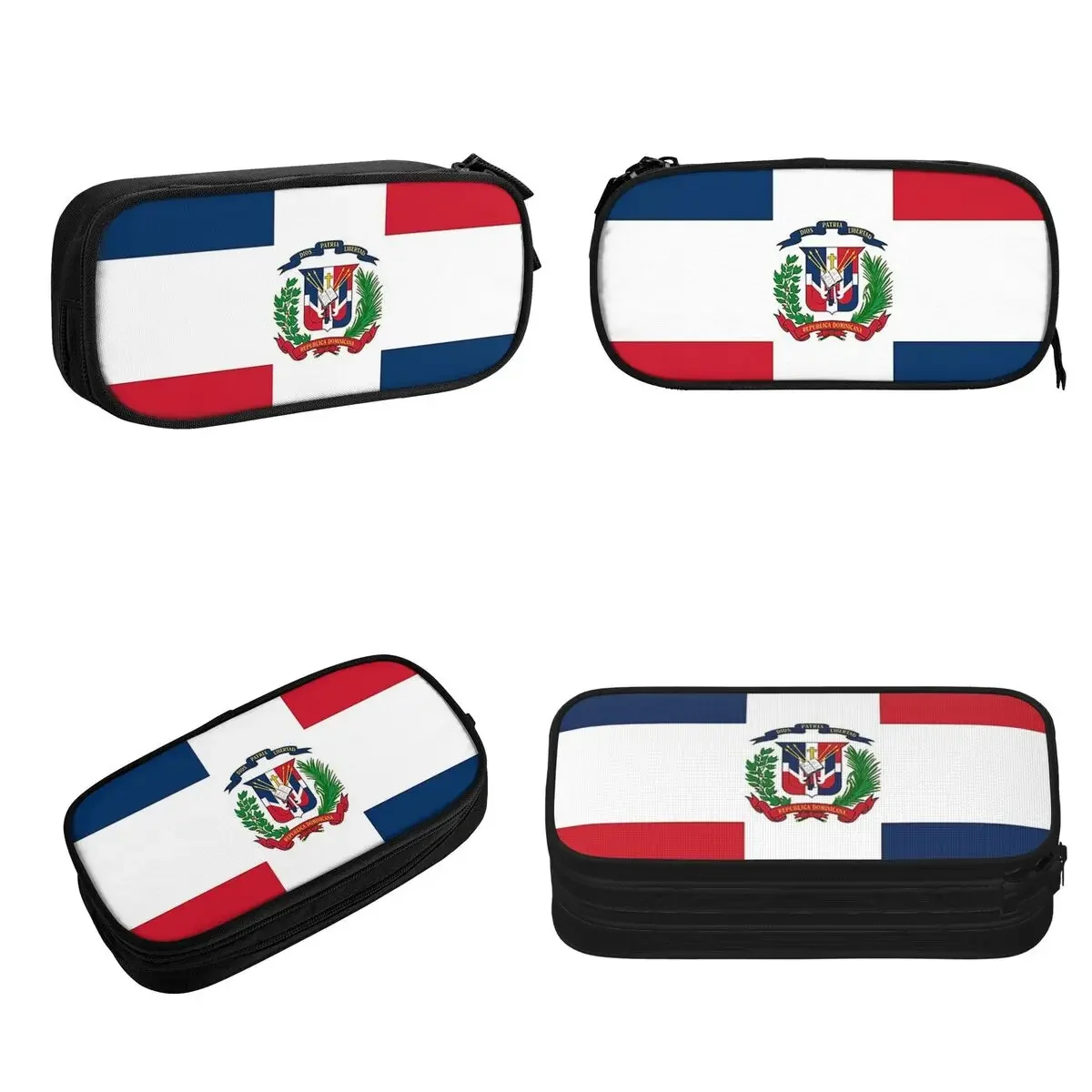 Dominican Republic Flag Gifts, Stickers And Other Products Pencil Cases Large Capacity Pen Bags Pen Box Pencil Pouch Boys Girls