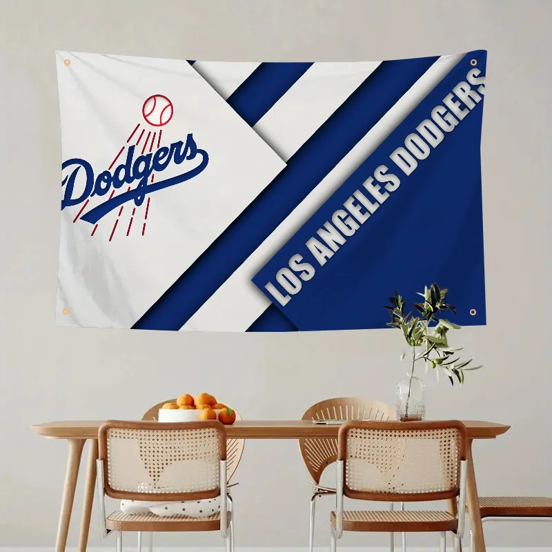 1pc Los Angeles Dodgers Flag Flags And Banners Four Hole Polyester Outdoor Decor Room Aesthetic