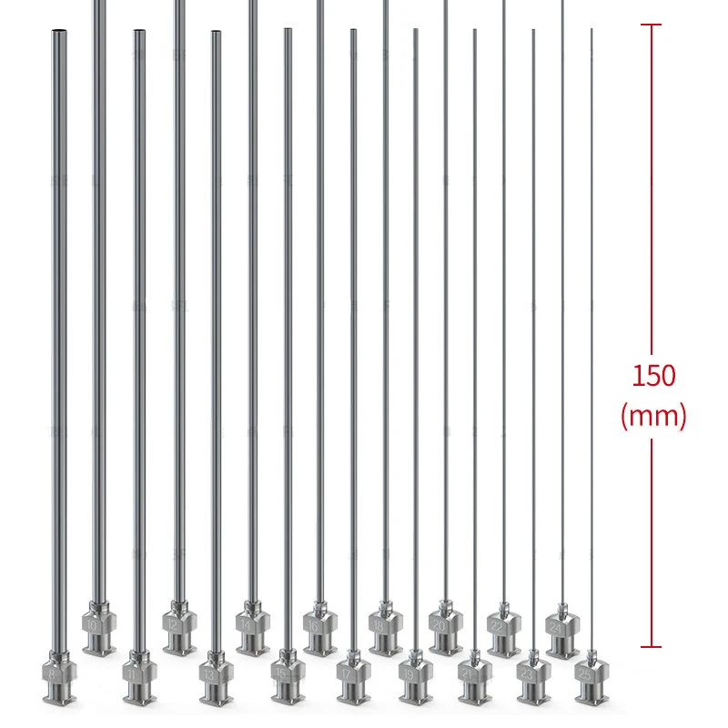 5 Stück/10 Stück 150 mm Extender Edelstahl-Dosiernadel, industrielle Metallnadeldüse zum Nachfüllen von Tinte, Ölspritze