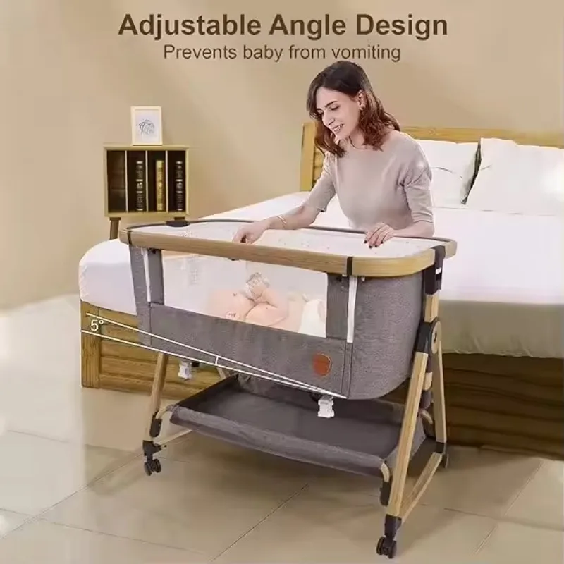 2026 Playkids Aluminium Baby Cot Crib Folding Baby Bed Cradle Portable New Cradle For Baby Kids' Cribs