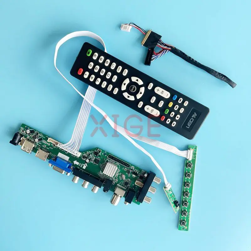 For LTN140AT01 LTN140AT02 Controller Driver Board Laptop Screen Digital Signal DVB Kit LVDS 40 Pin 2AV+USB+DHMI+VGA 1366*768 14