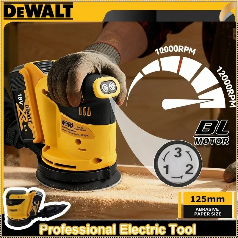 Lijadora Orbital DEWALT con Recolección de Polvo para Pulido de Madera de Alta Resistencia en Construcción y Taller, Compatible con Batería DEWALT
