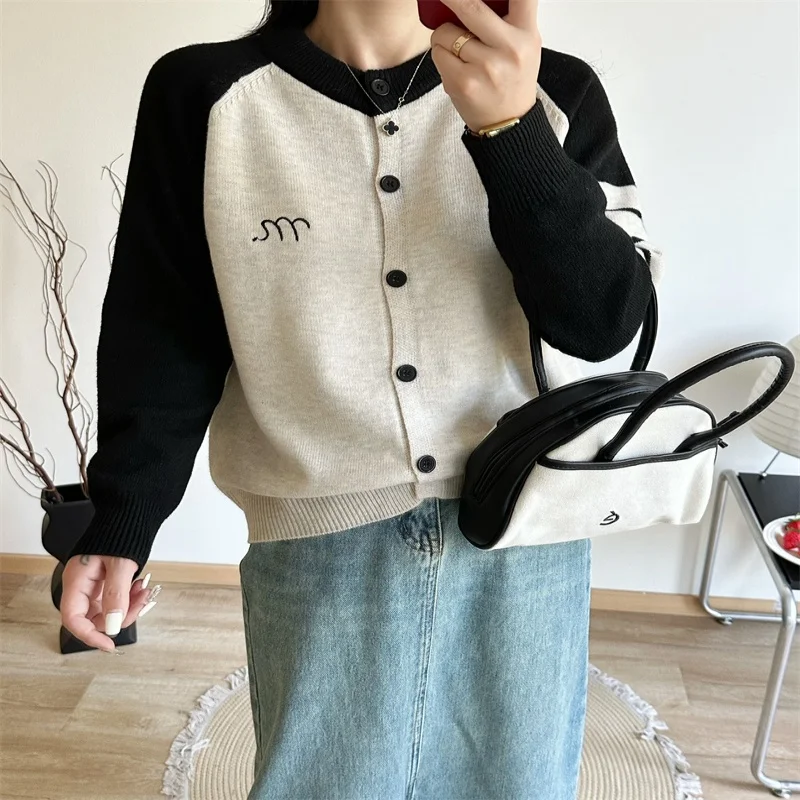 2024 Autumn Winter Cashmere Cardigan Sweater Women O-Neck Long Sleeve Women Cardigan Cashmere Cardigan Women