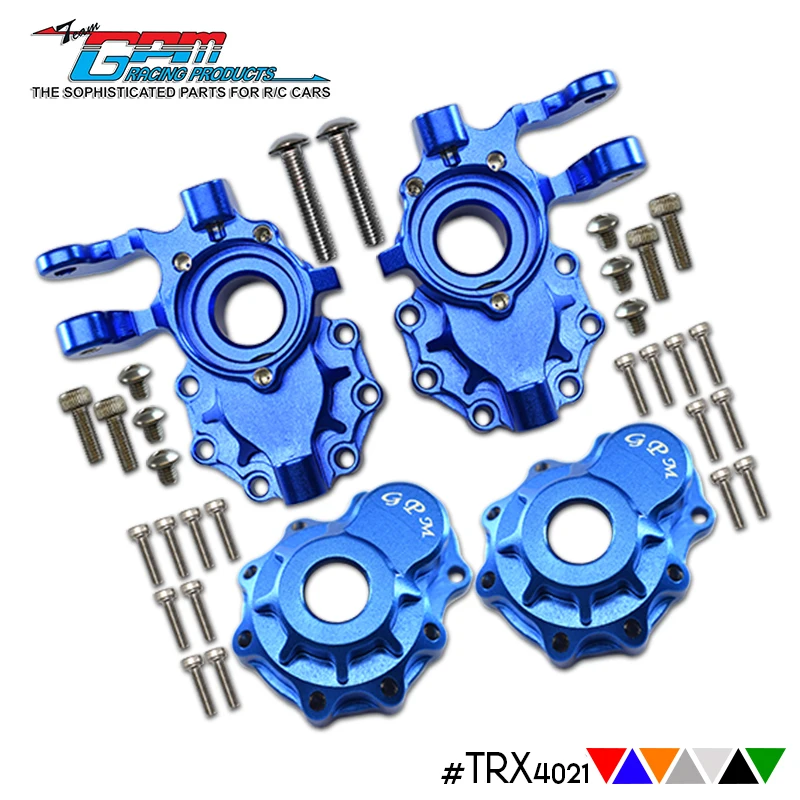 GPM アルミフロントナックルアーム 1/10 TRX4 ディフェンダートレイルクローラー用-82056-4