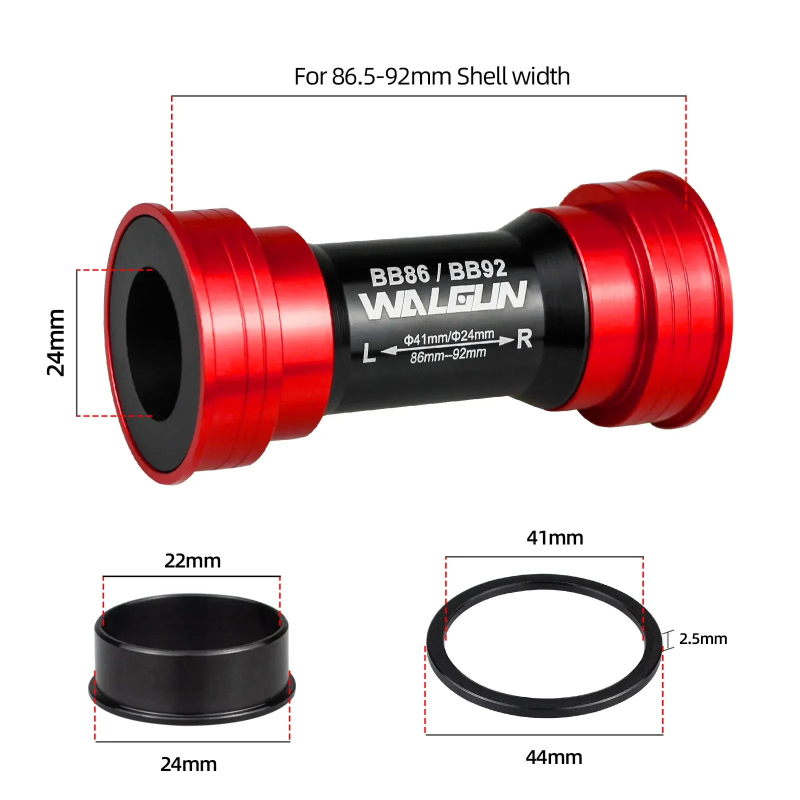 BB86 BB92 Bike Bottom Bracket Ceramic BB for MTB Road PF4124 PF4130 PF41DUB 41mm 24mm 30mm 29mm DUB Gxp 105 Bicycle Crank Parts