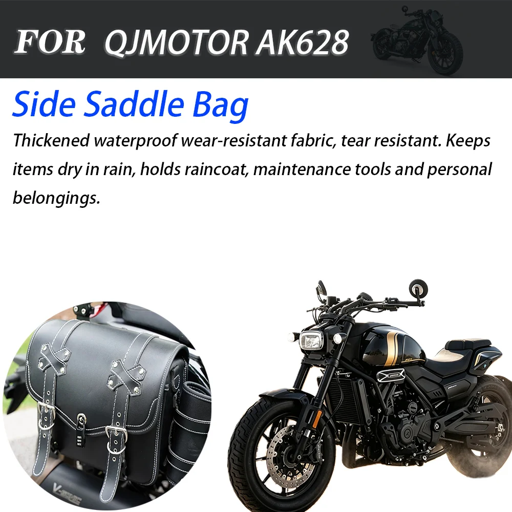 Wear-resistant Canvas Travel Storage Tail Bag Fit QJMOTOR AK628 Motorcycle Rear Seat Luggage Pack Mod Accessories