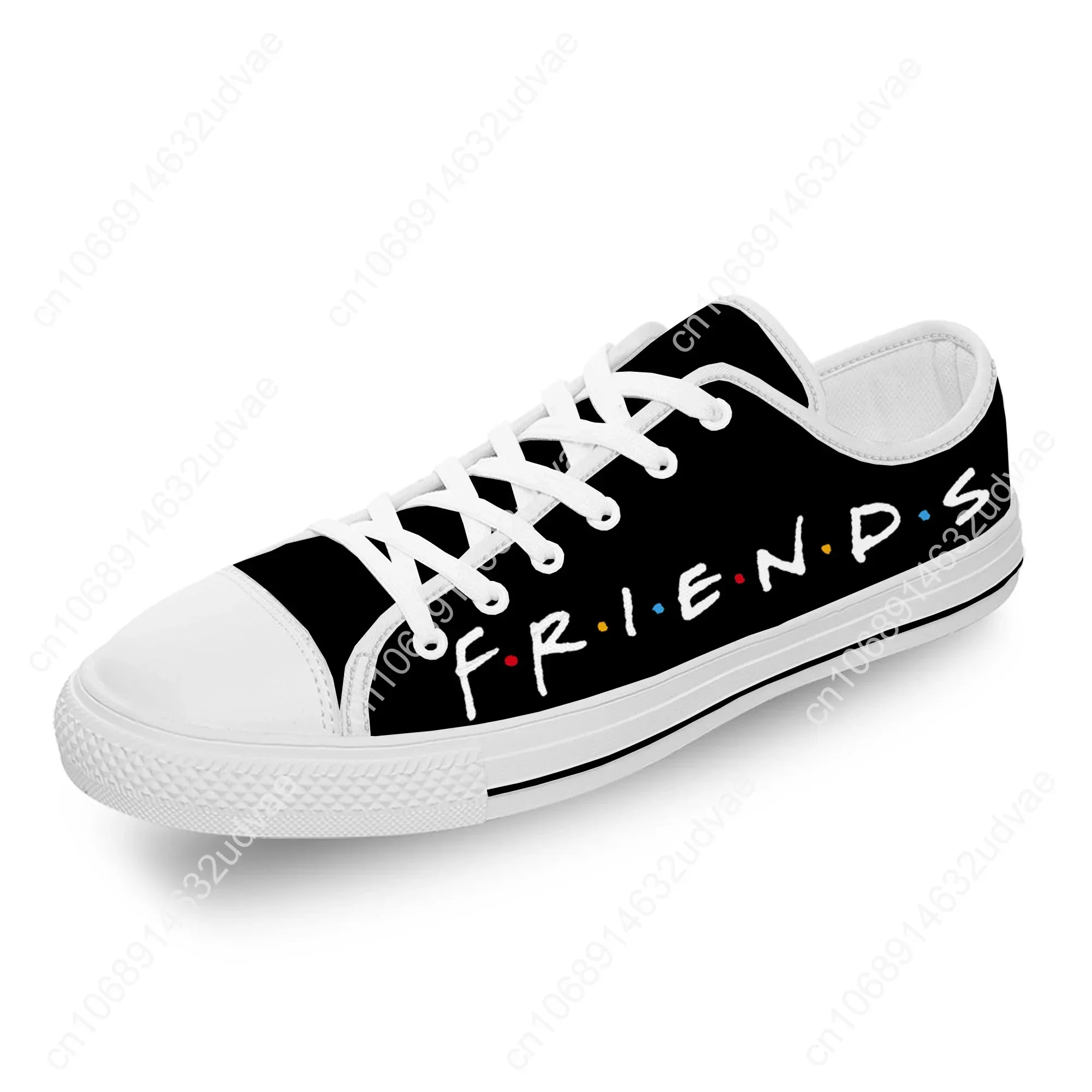 Friends Low Top Sneakers Mens Womens Teenager Tv Show Casual Shoes Canvas Running Shoes 3D Print Breathable Lightweight Shoe