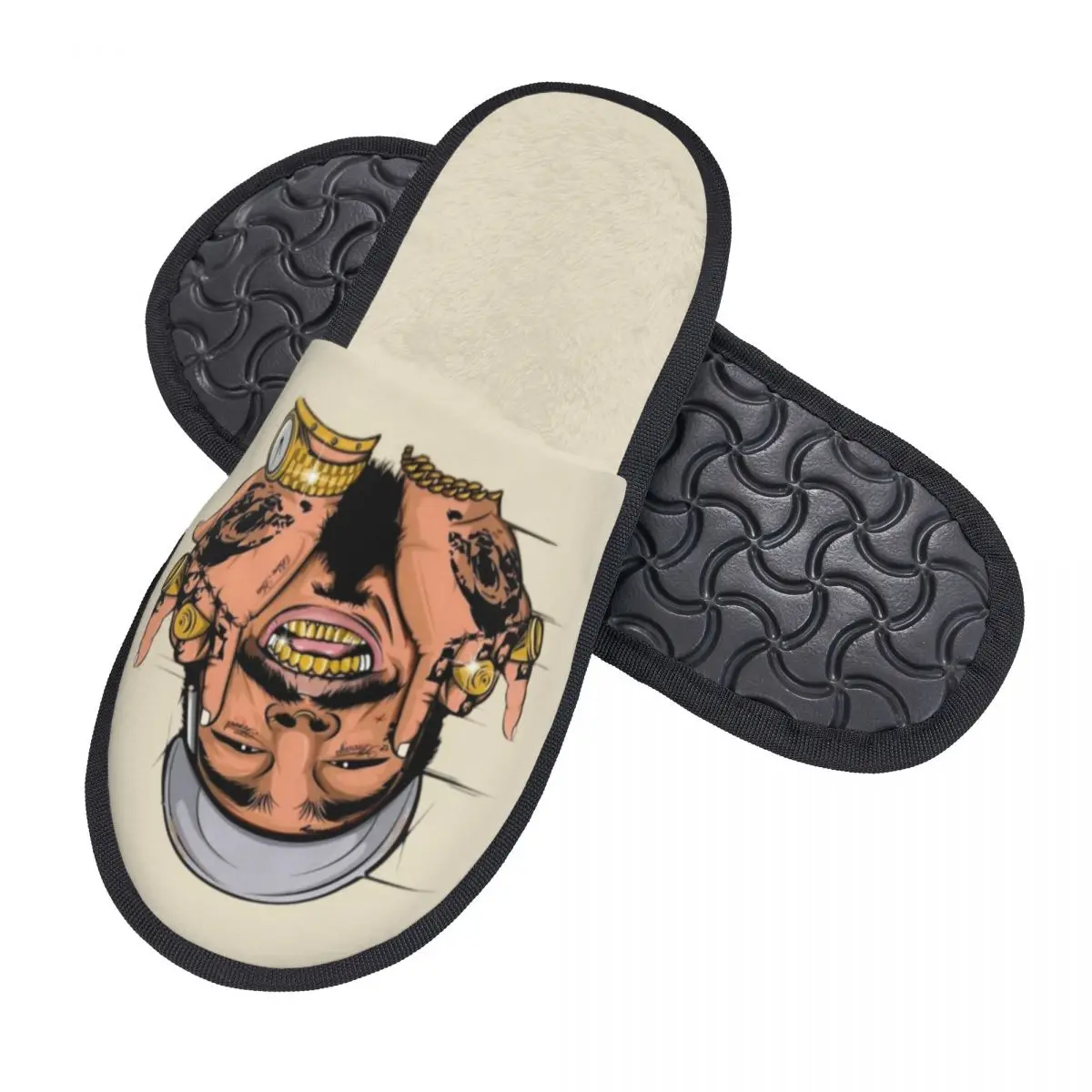 مخصص P-Posts Malones الأمريكية شعبية مغني الراب شبشب منزل النساء لينة رغوة الذاكرة الانزلاق على أحذية شبشب الفندق