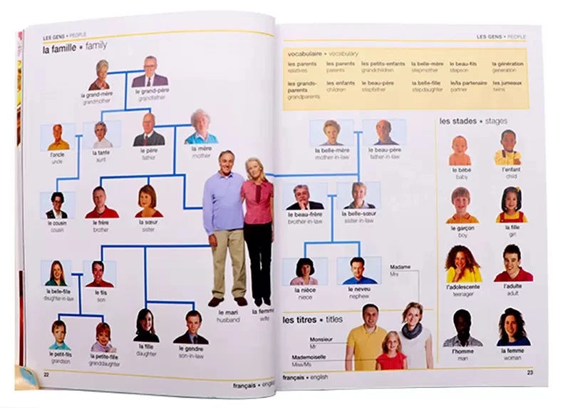 DK-Francês Inglês Bilíngue Ilustração Visual Livro