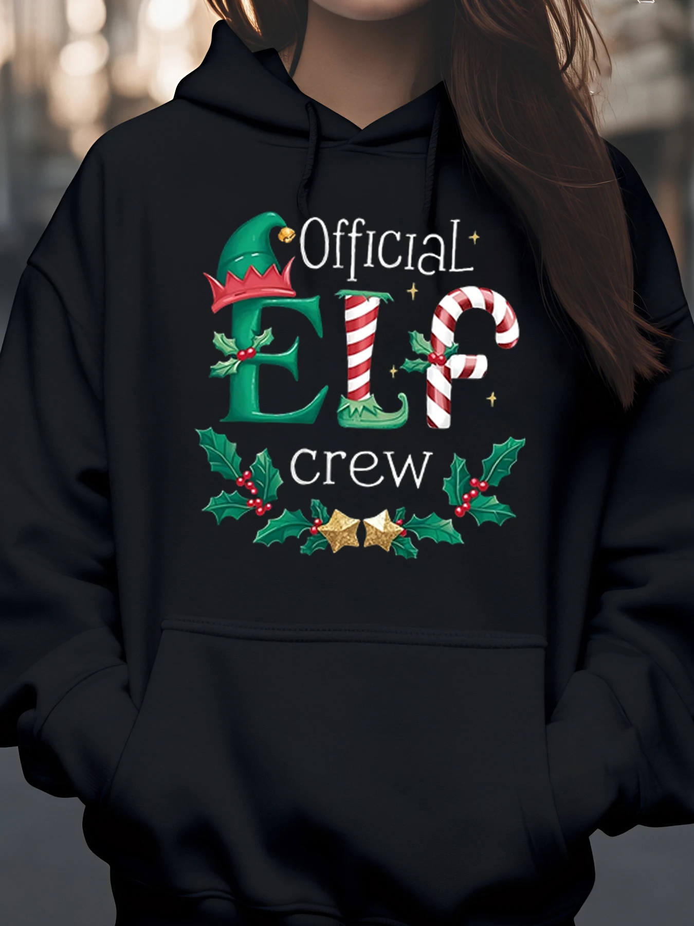 

Official Elf Crew Christmas Hoodie Holiday Wear for Women and Men