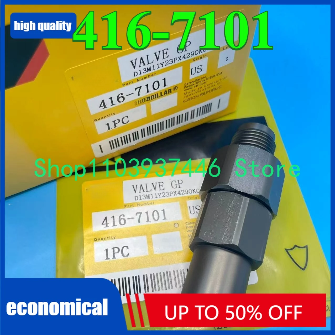 

High Quality 416-7101 305-5291 C6.4 C6.6 Common Rail Relief Valve For Excavator 320D 323D E320D E323D 4167101 3055291