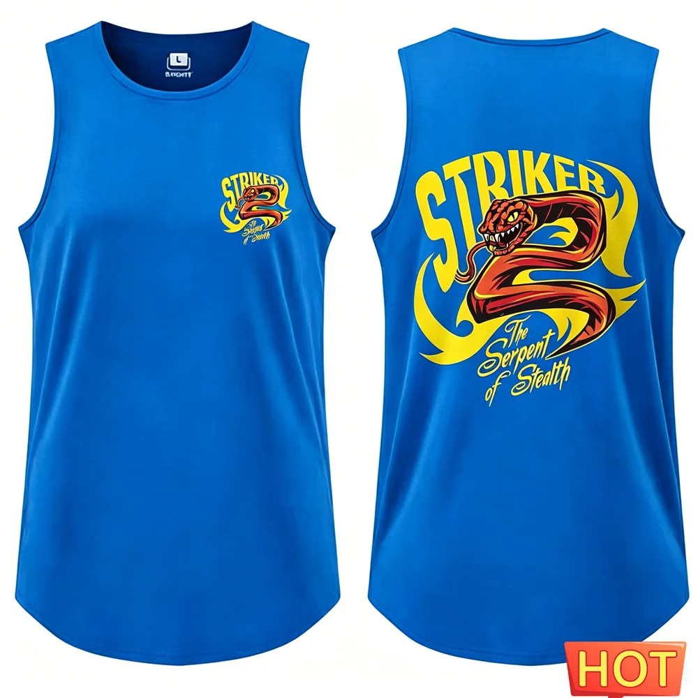 Men's fitness vests Men's sleeveless T-shirt snake men's t-shirts and tank tops Street Breathable GMY Training vest y2k clothing