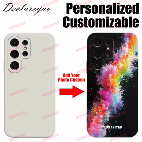Personalized Customizable DIY Photos Coque For Samsung Galaxy S8 S9 S10 Lite S10E S20 S21 S22 Plus S23 Ultra S24 FE Cases Covers