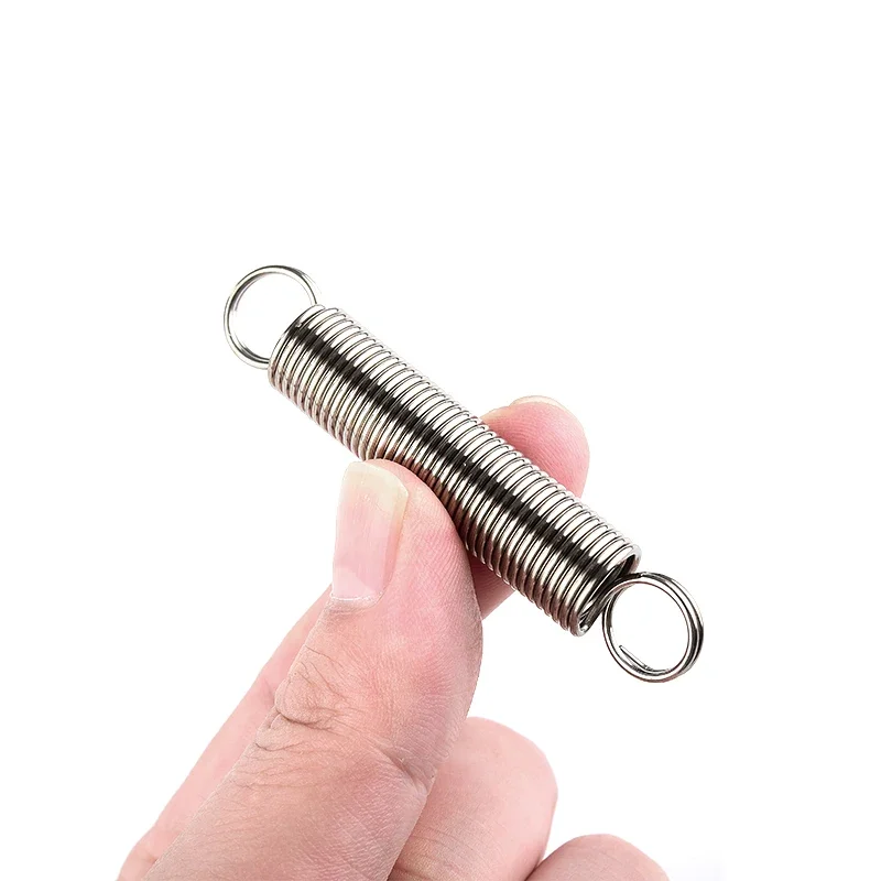 6Pcs Wire Diameter 0.3mm 0.4mm 0.5mm O Ring Hook Tension Spring 304 Stainless Steel Closed Hook Extension Spring