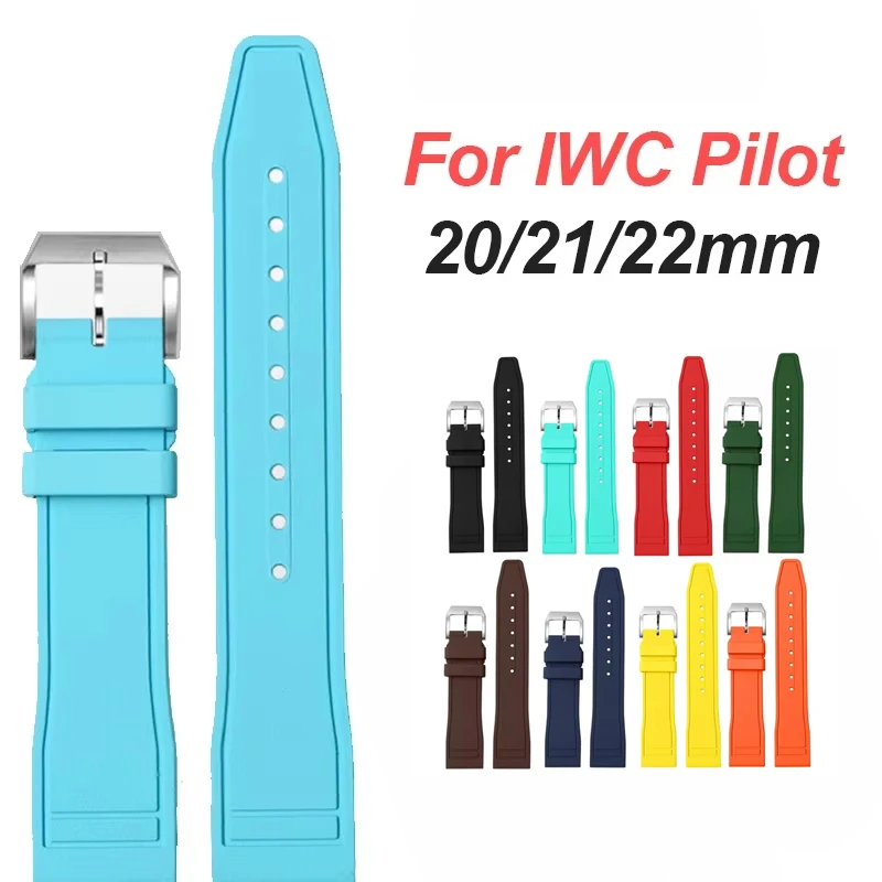 Correa de goma para reloj, pulsera deportiva impermeable, de 20, 21 y 22mm, para IWC, PORTOFINO, Portugal