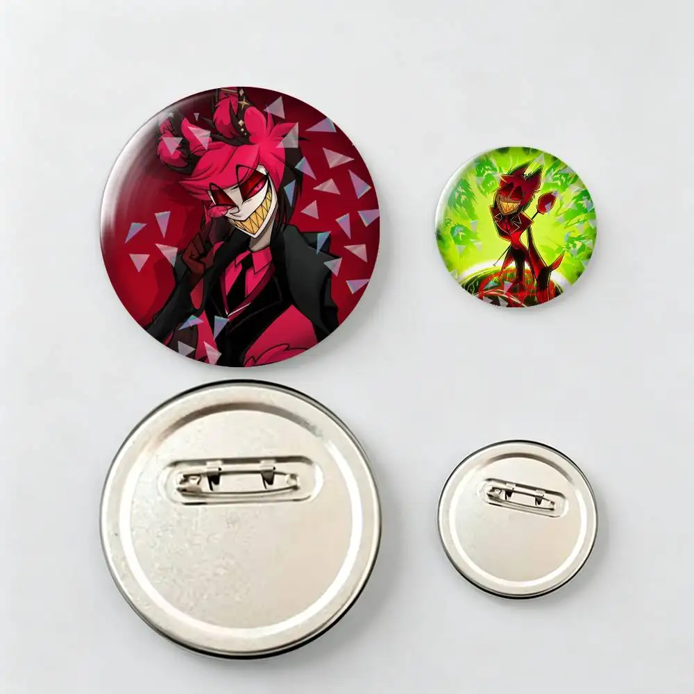HazbinS Hotels AlastorS-s Brooch Metal Decorative Brooch Pins for Backpack Clothes Jacket Accessories,Souvenir.