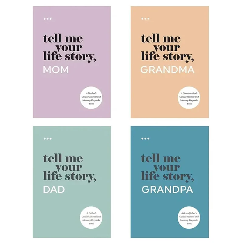 Creative Guided Story Notebook Tell Me Your Life Story Notebook Portable Record Tag Diary Share Life Notepad Gift