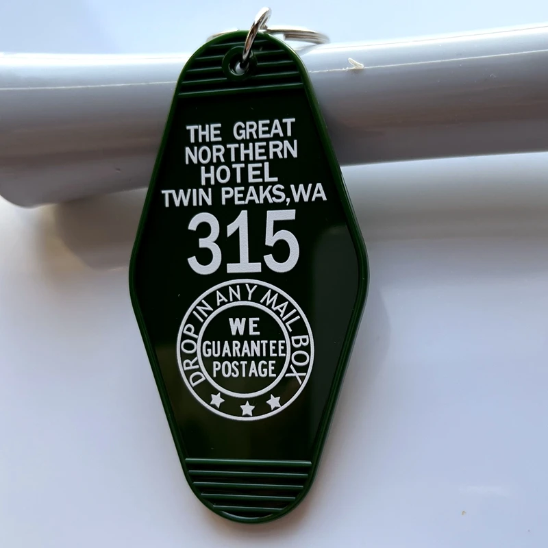 DE GROTE NOORDELIJKE HOTEL TWIN PEAKS 315 sleutelhanger sleutelhanger tag sleutelhangers TV-show de kantoorfans grappige accessoire