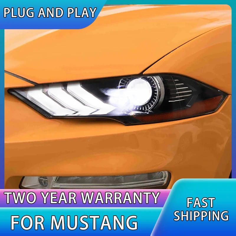 Car Lights automotive headlight For Ford Mustang 2018-2019 Head lamps LED Headlight LED Dual Projector FACELIFT