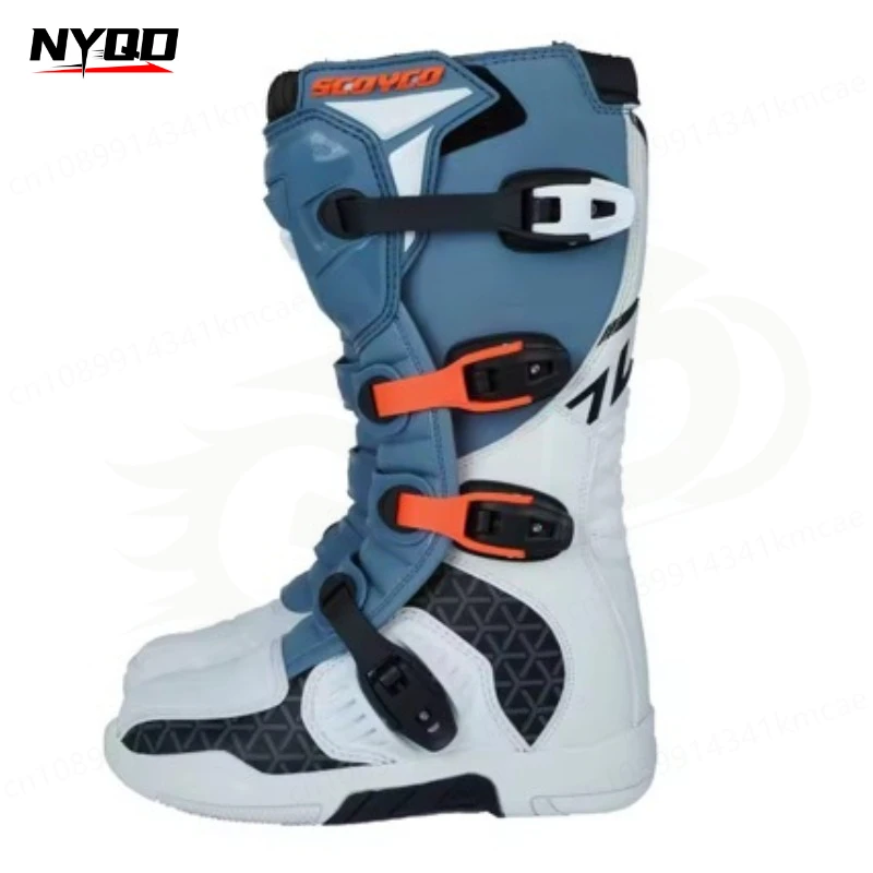 MBM009 Knee High Motocross Boots Unisex Anti-slip Shock Absorbing Off Road Dirt Bike Enduro Motorcycle Protective Riding Shoes