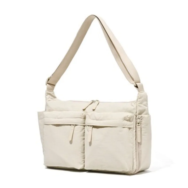 

1 шт., повседневная сумка через плечо, складная нейлоновая сумка через плечо большой вместимости с несколькими карманами, легкая дорожная сумка через плечо