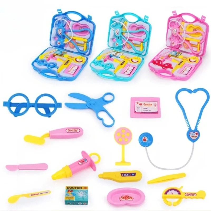 

Pretend Play Doctor Set – Kids Cosplay Doctor Dentist Nurse Playset Kit Toys – 15PCS Set with Carry Case & Stethoscope Toy