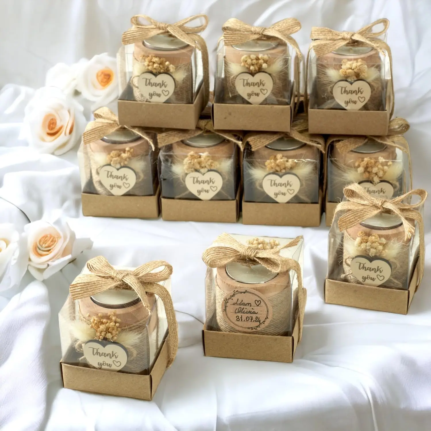 

40 Tealight Candle Holders Wedding Favors for Guests Bulk- Return Gifts Bridal Shower, Party Favors Adults for Guest,Hot Sale