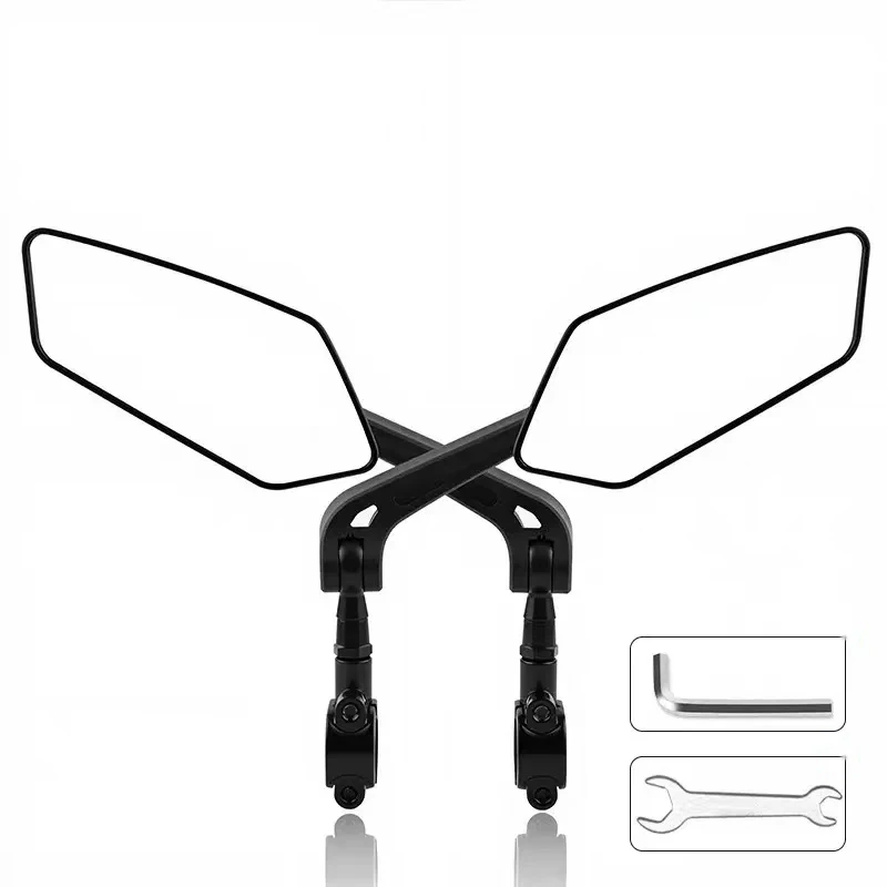 AliExpress 2Pcs High-Definition Rearview Mirror, 360 ° Rotatable Adjustable Wide-Angle Security Mirror with Anti-Shake Stabilizer for Mtb Ebike Motorcycle Handlebar Mount,Enhance Ride Vision Security,Sturdy
